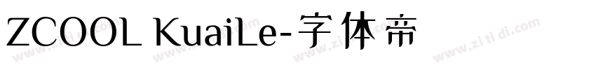 ZCOOL KuaiLe字体转换